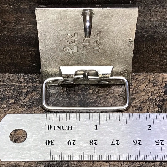 Vintage Lee Jeans “R” Letter Initial Belt Buckle *Smaller size* Lee NY USA 🇺🇸 - Picture 6 of 6
